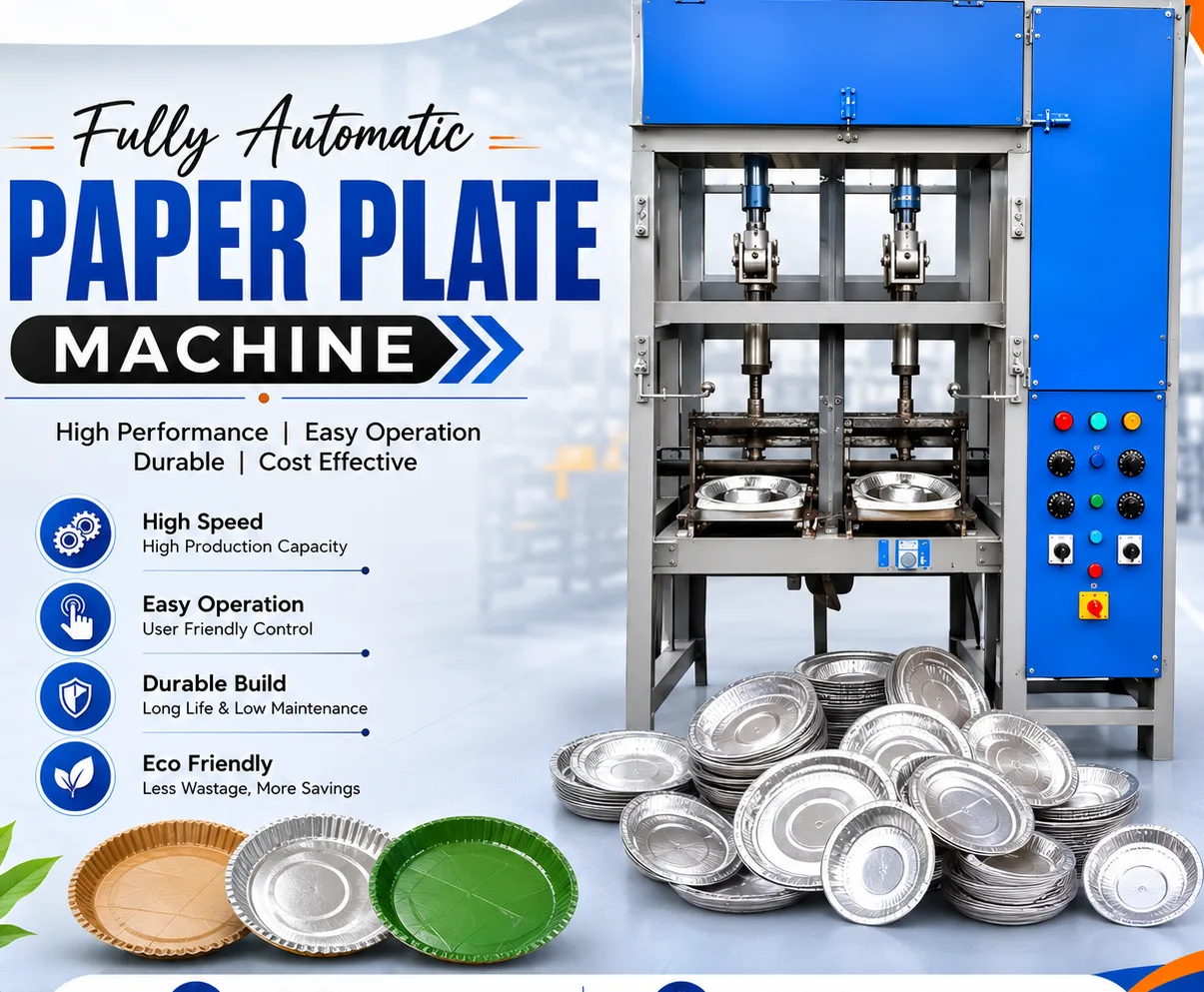 Automatic Hydraulic All In One Paper Plate Making Machine - Model 2 (4 Roll)